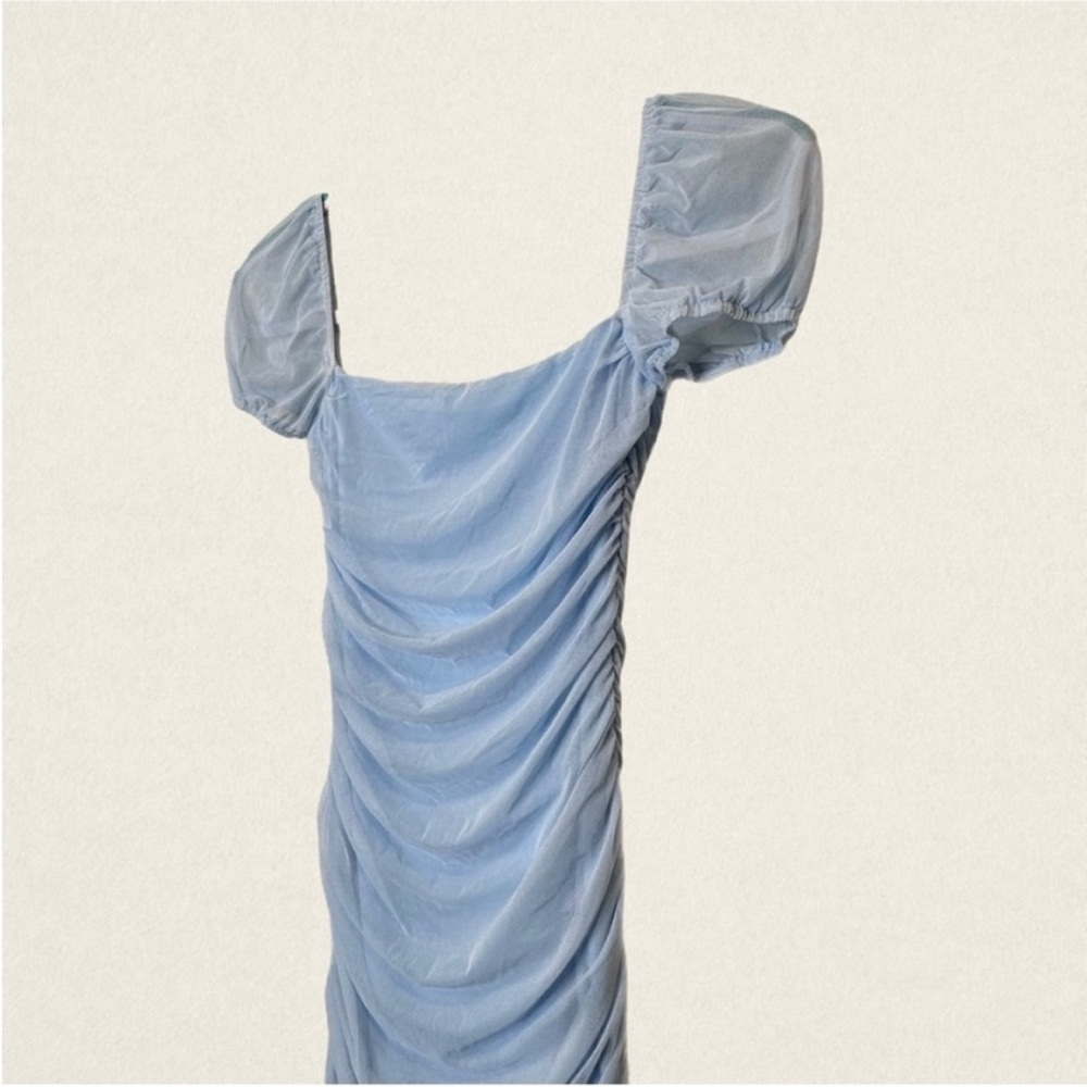 Princess Polly Charvi Puff Short Sleeve Fitted Mesh Mini Dress. - Picture 5 of 9